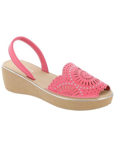 Kenneth Cole Fine Glass Wedge Sandal - Pink