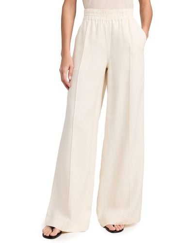 PAIGE Harper Pants With Elastic Waistband - Natural