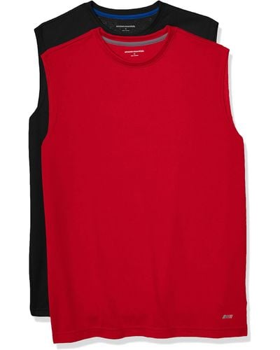 Amazon Essentials Camiseta Técnica sin gas - Rojo