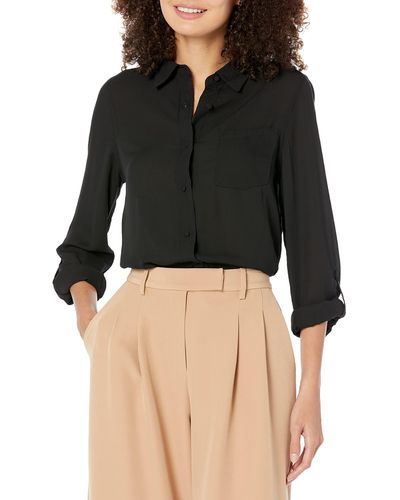 Nanette Lepore Button Front Shirt Blouse - Black