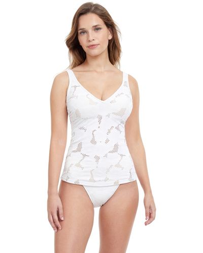 Gottex Standard Late Bloomer D-cup Tankini - White