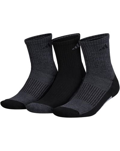 adidas Mens Cushioned X 3 Mid-Crew Socks - Schwarz