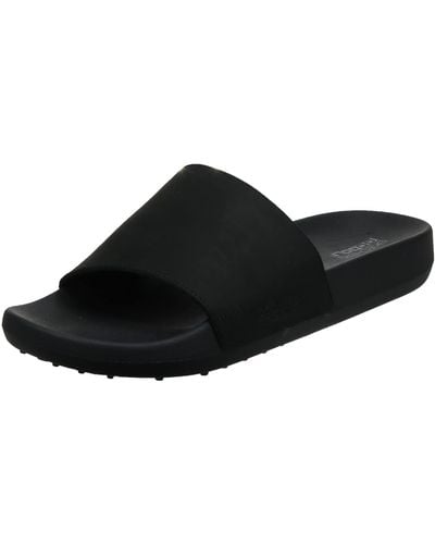 Skechers 19th Hole Leather Strap Golf Slide Sandal, Black - Schwarz