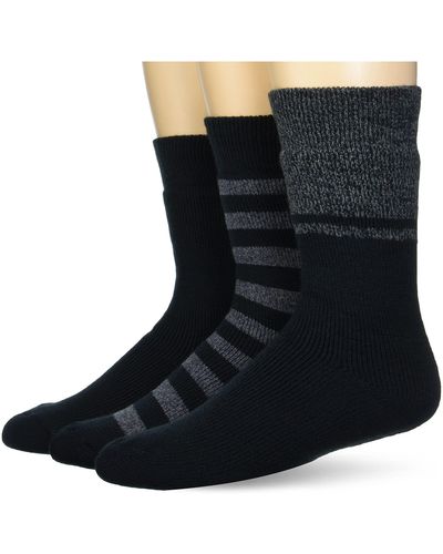 Amazon Essentials Full Terry Brushed Lounge Socks - Black