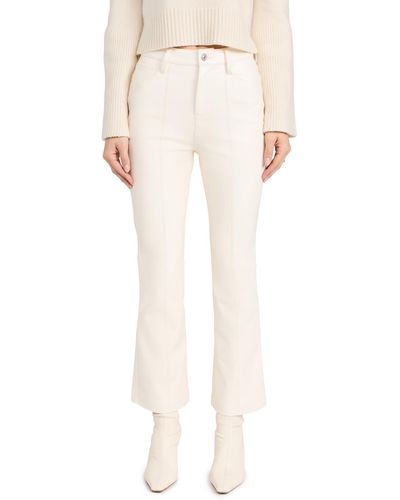 7 For All Mankind S High-waisted Slim Kick Flare Jeans - White