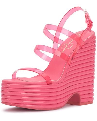 Jessica Simpson Cholena Platform Wedge Sandal - Pink