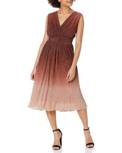 Dress the Population S Ellery Fit And Flare Midi Special Occasion - Brown