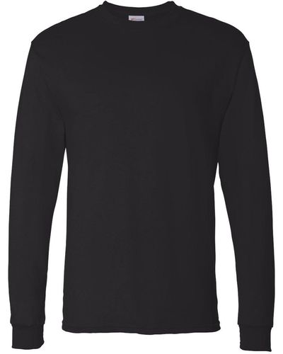 Hanes Essentials Long Sleeve T-shirt Value Pack - Black