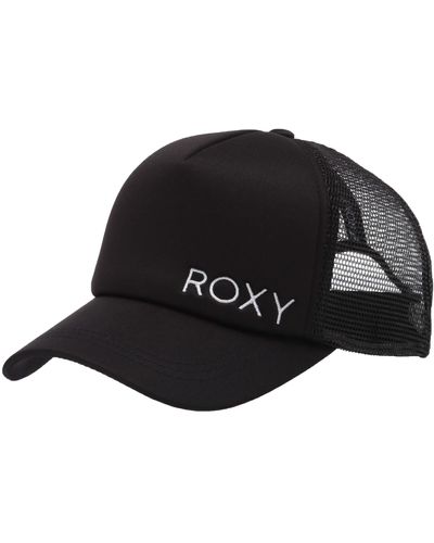 Roxy Finishline Trucker Hat Baseball Cap - Black
