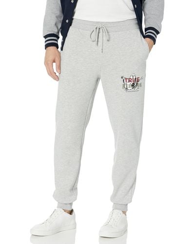 True Religion Classic Branded Jogger Sweatpants - Gray