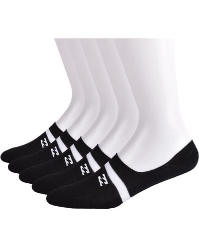 Billabong 5-pack Striped Embroidered Logo No Show Socks - Black