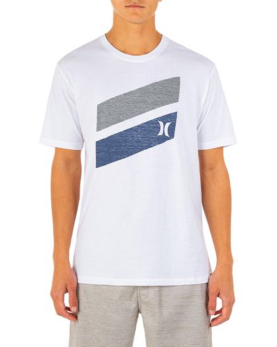 Hurley Premium Icon Slash Graphic Short Sleeve Tee Shirt - White