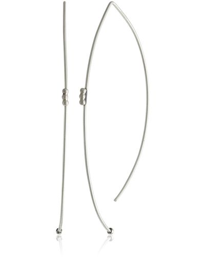 Satya Jewelry Endless Silver Hoop Earrings - Metallic