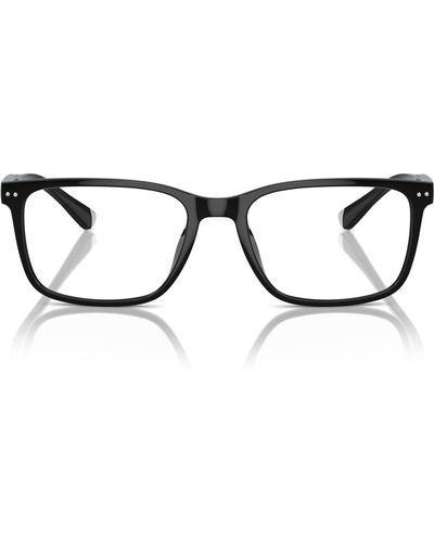 Brooks Brothers Bb2064u Universal Fit Rectangular Prescription Eyewear Frames - Black