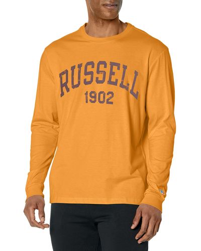 Russell Logo Long Sleeve T-shirt - Orange