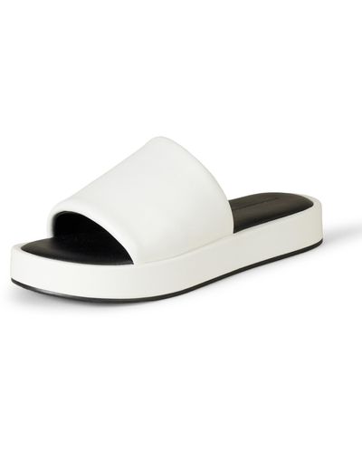 Amazon Essentials Slide Flatform Sandal - White