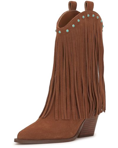 Jessica Simpson Paredisa Fringe Bootie Fashion Boot - Brown
