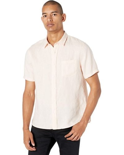 Vince S Linen S/s Button Down Shirt - White
