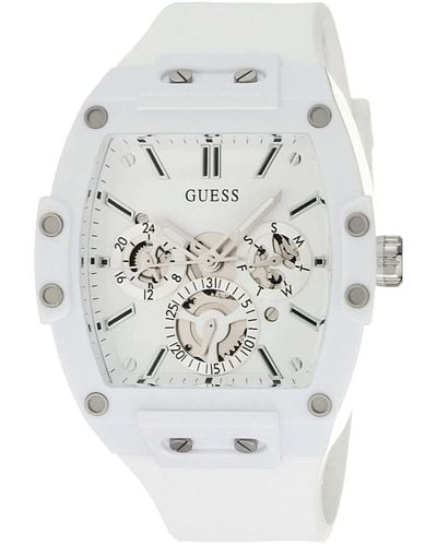 Guess Watches Phoenix S Analogue Quartz Watch With Silicone Bracelet Gw0203g2 - Grey