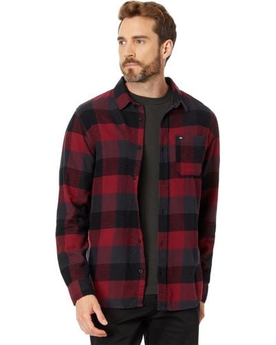 Quiksilver Flannel Button Down Shirt - Red
