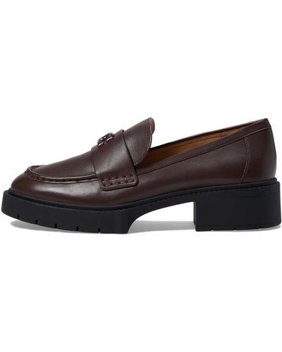 COACH Leah Leather Loafer - Black