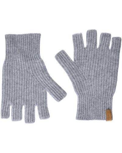Vince S Boiled Cashmere Fingerless Rib Knit Glove,grey,os - Gray