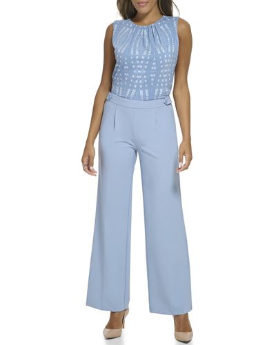 Calvin Klein Infinite Stretch Full Length Suits Pant - Blue