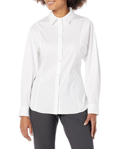 Theory Seamed Cinch Top - White