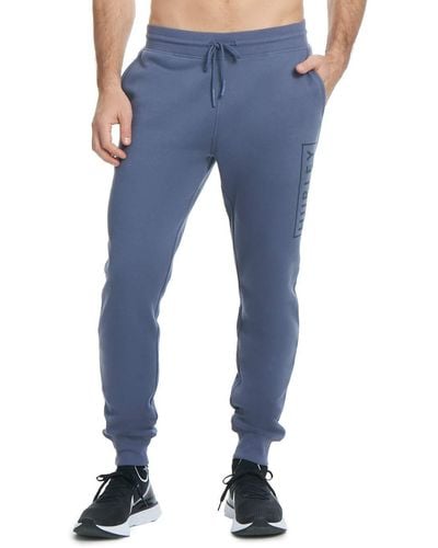 Hurley Mens Boxed Logo Fleece Jogger Sweatpants - Blue
