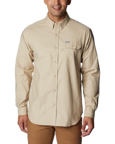 Columbia Rapid Rivers Ripstop Woven Long Sleeve - Natural