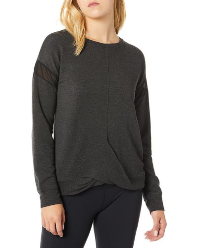 Danskin Twist Front Pullover Sweatshirt - Black