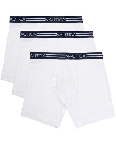 Nautica Classic Cotton Boxer Brief Multi Pack - White