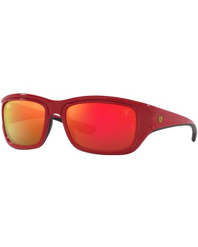 Ray-Ban Rb4405m Scuderia Ferrari Collection Square Sunglasses - Red