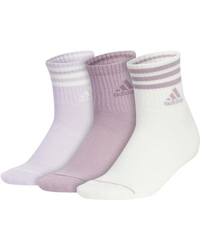 adidas 3-stripe High Quarter Socks - Purple