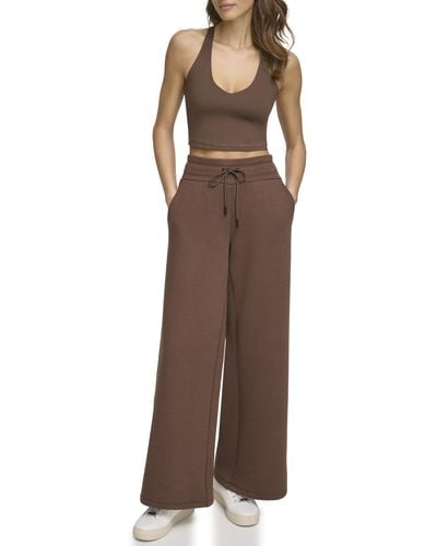 DKNY Women M L XL XXL Cashmere Blend Drawstring Pants PINK Grey Brown Black  $129 - Helia Beer Co