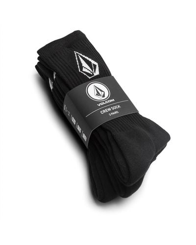 Volcom Full Stone Socks 3 Pack - Black