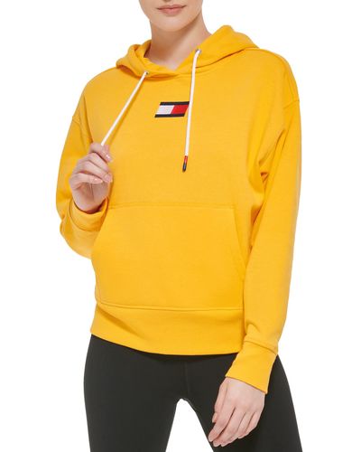 Tommy Hilfiger Premium Performance Hooded Long Sleeve Tee - Yellow