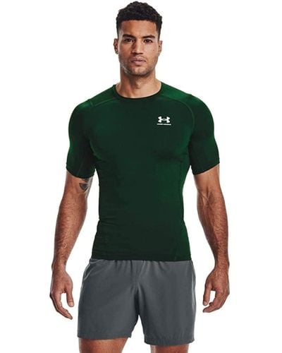 Under Armour HeatGear T-shirt de compression à manches longues pour homme - Vert