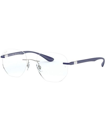 Ray-Ban Rx8766 Rectangular Prescription Eyeglass Frames - Black