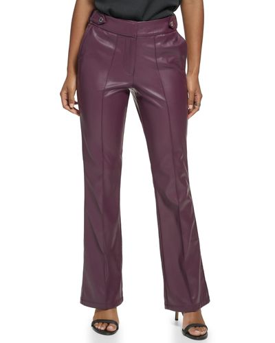 Calvin Klein Pu With Tabs At Side - Purple