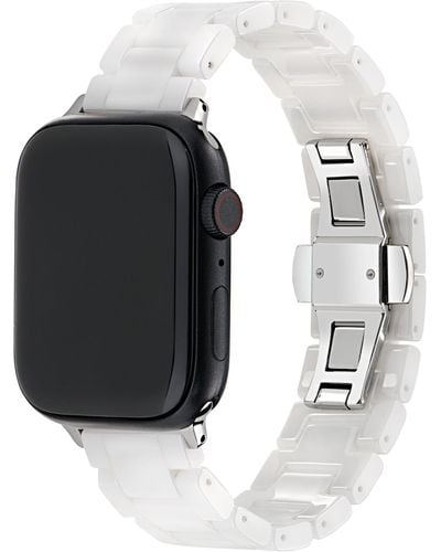 Ted Baker White Ceramic Strap Silver Buckle For Apple Watch® - Black