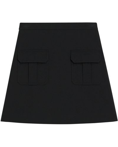 Theory Twill Pocket Mini Skirt - Black