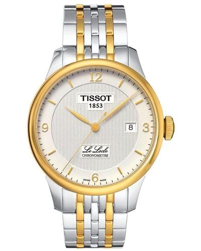 Tissot S Le Locle Cosc 316l Stainless Steel Case With Yellow Gold Pvd Coating Swiss Automatic Watch - Metallic