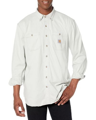 Carhartt Big Tall Flame-resistant Force Cotton Hybrid Shirt - White