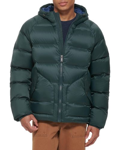 Dockers Recycled Quilted Hooded Puffer Jacket - Green