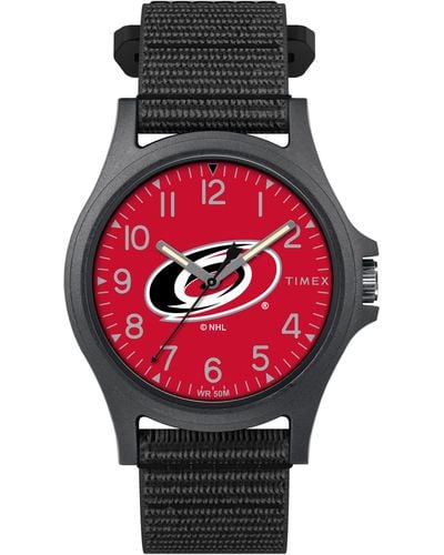 Timex Nhl Pride 40mm Watch – Carolina Hurricanes With Black Fastwrap - Red