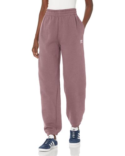 adidas Originals Plus Size Adicolor Essentials Fleece Sweatpants - Purple