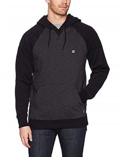Billabong Classic Pull Over Fleece Hoody Hooded Sweatshirt - Gray