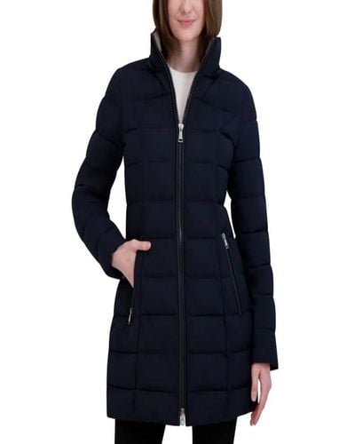 Laundry by Shelli Segal Mechanical Stretch Puffer Jacket - Blue