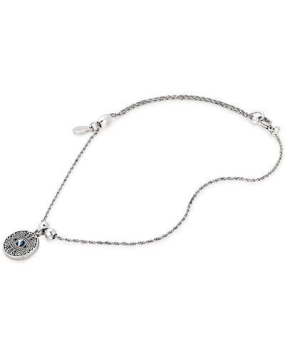 ALEX AND ANI Path Of Symbols Adjustable Anklet For - White
